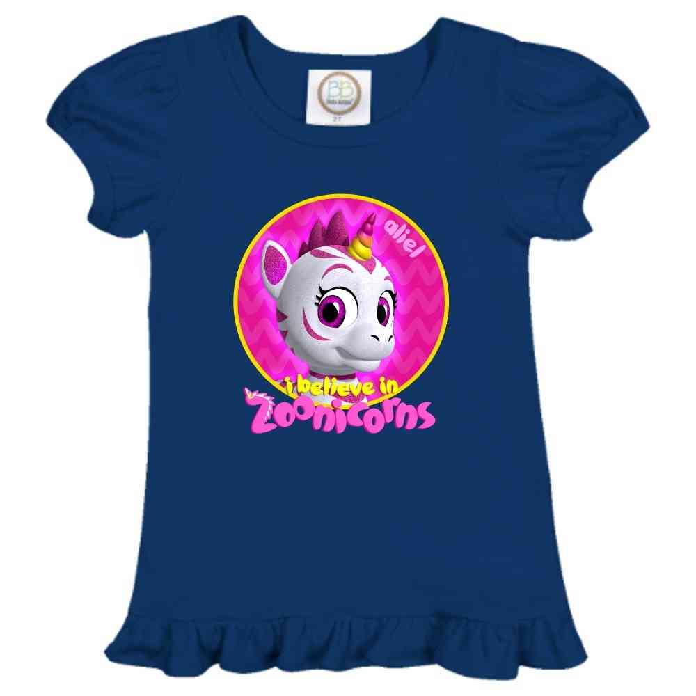I Believe In Zoonicorns, Aliel, Ruffle Girl's Tee