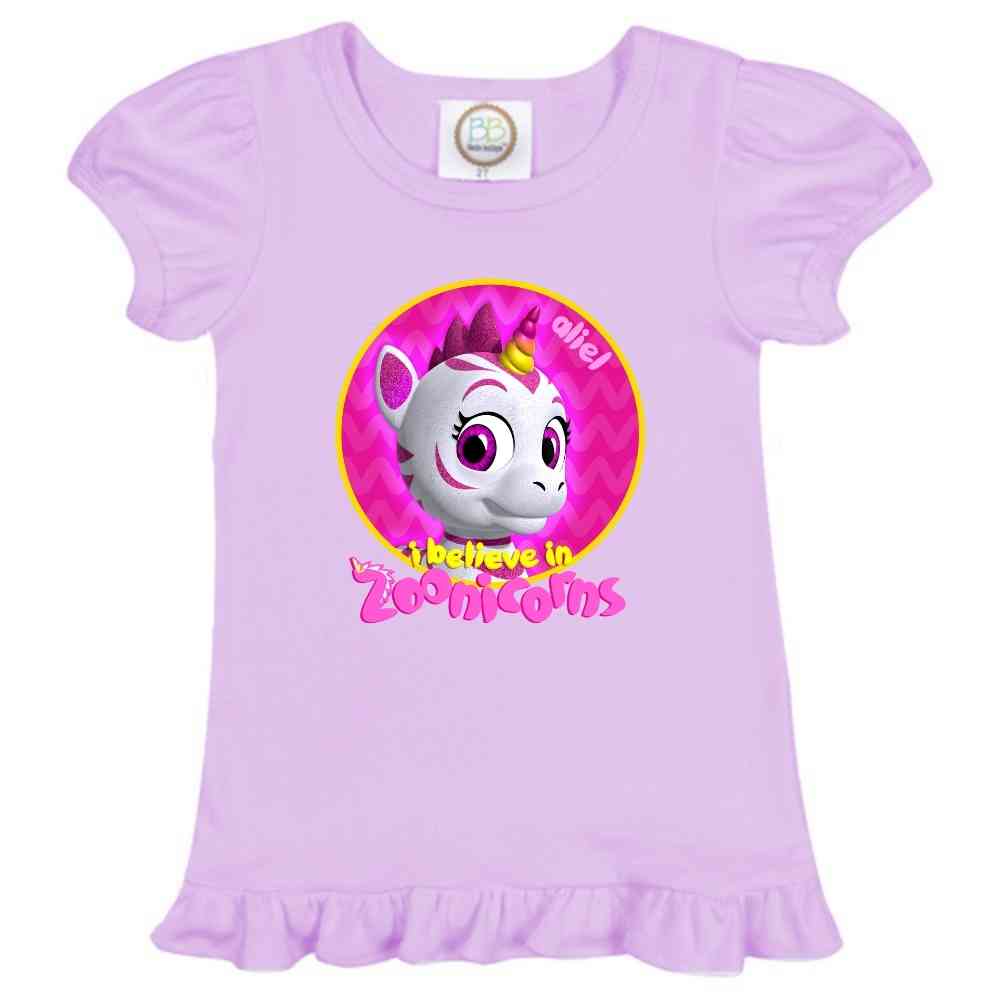 I Believe In Zoonicorns, Aliel, Ruffle Girl's Tee