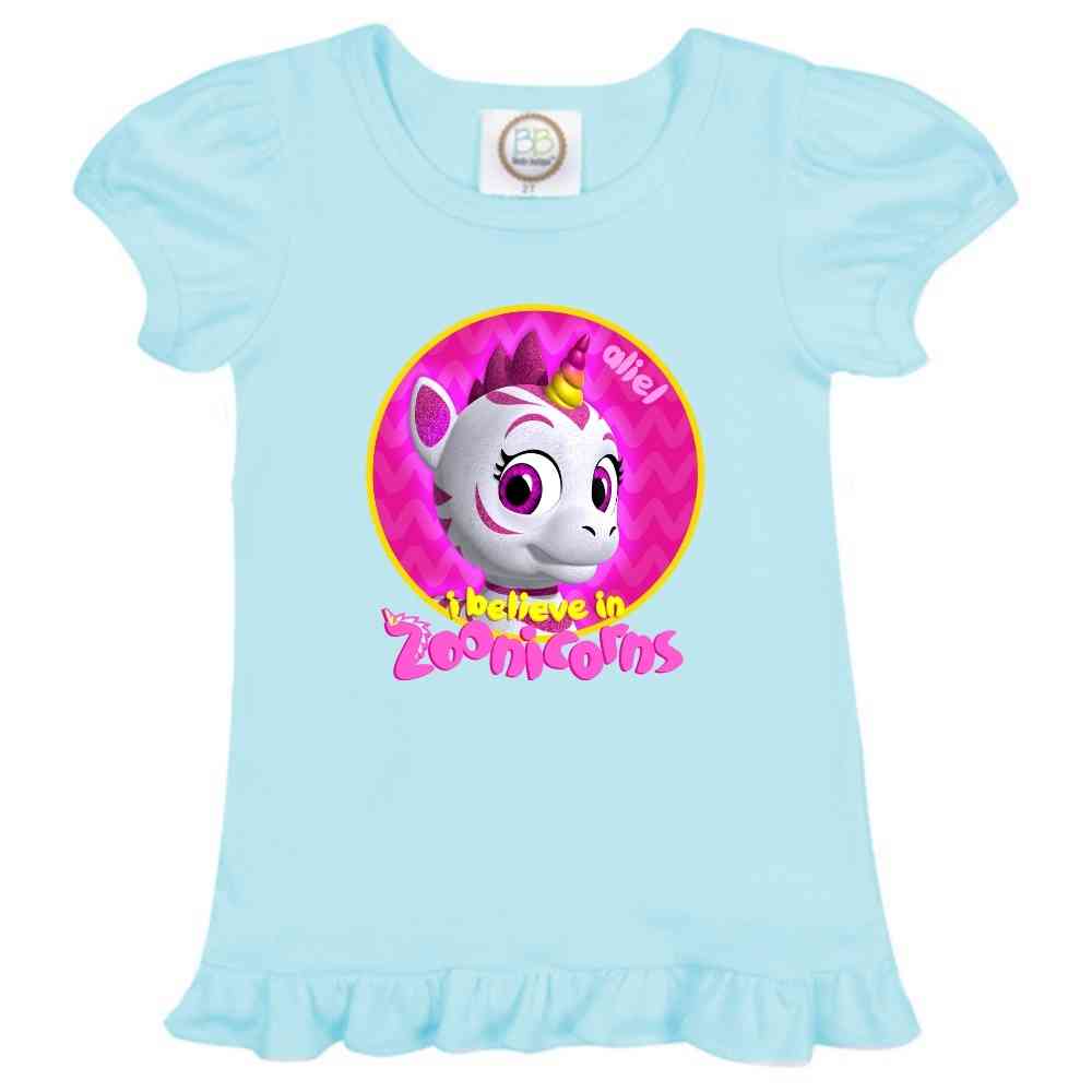 I Believe In Zoonicorns, Aliel, Ruffle Girl's Tee