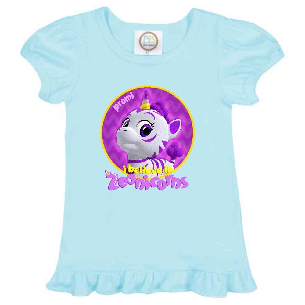 I Believe In Zoonicorns, Promi, Ruffle Girl's Tee