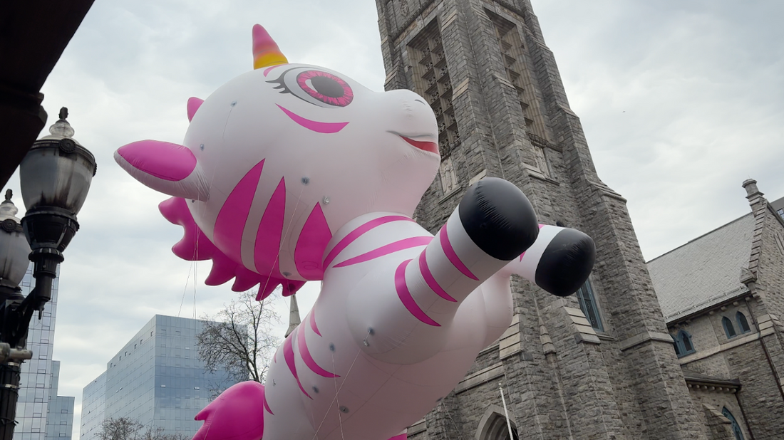 Aliel made new friends at the Stamford Connecticut Holiday Parade