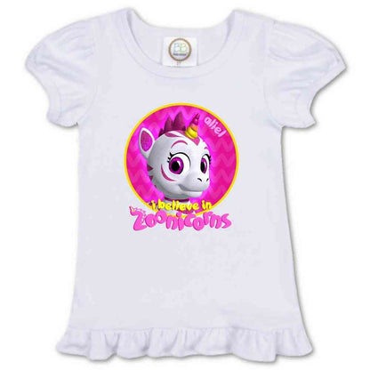 I Believe In Zoonicorns, Aliel, Ruffle Girl's Tee