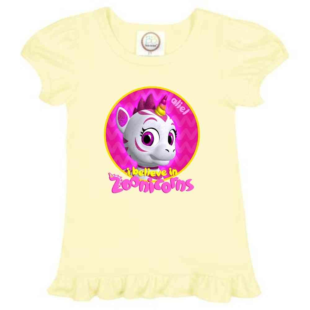 I Believe In Zoonicorns, Aliel, Ruffle Girl's Tee