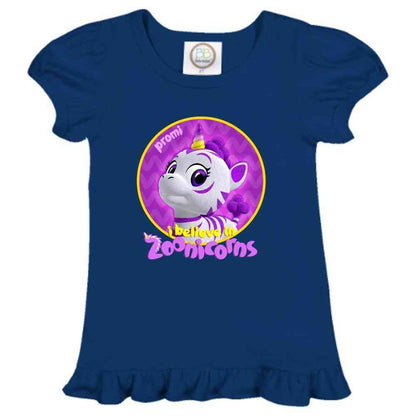 I Believe In Zoonicorns, Promi, Ruffle Girl's Tee