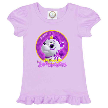 I Believe In Zoonicorns, Promi, Ruffle Girl's Tee