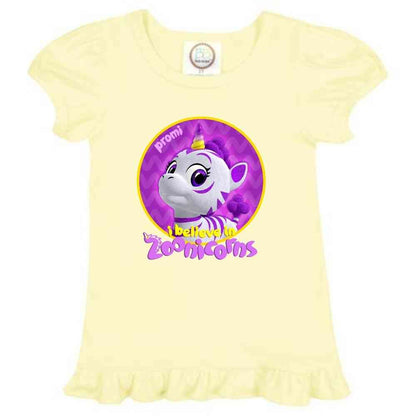 I Believe In Zoonicorns, Promi, Ruffle Girl's Tee