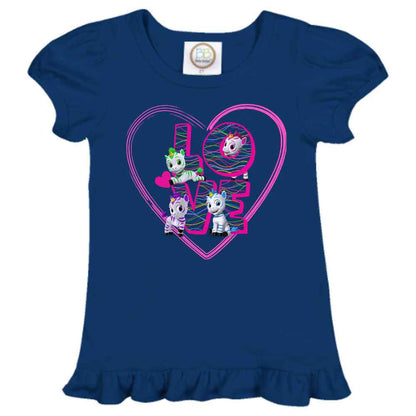 LOVE Zoonicorn, Ruffle Girl's Tee