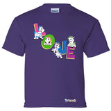 Zig Zag Love by Zoonicorn, Short Sleeve Youth T-Shirt