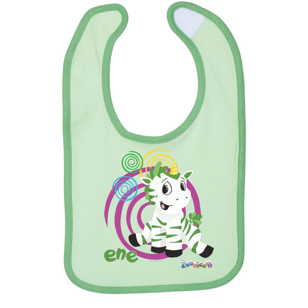 Ene Swirl by Zoonicorn, Infant Contrast Trim Premium Jersey Bib
