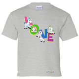 Zig Zag Love by Zoonicorn, Short Sleeve Youth T-Shirt