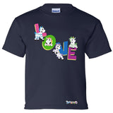 Zig Zag Love by Zoonicorn, Short Sleeve Youth T-Shirt