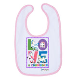 Love A Zoonicorn by Zoonicorn, Infant Contrast Trim Premium Jersey Bib