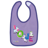 Zig Zag Love by Zoonicorn, Infant Contrast Trim Premium Jersey Bib