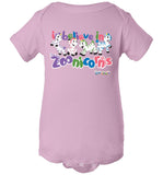 I Believe in Zoonicorns by Zoonicorn, Infant Short Sleeve Baby Rib Body Suit
