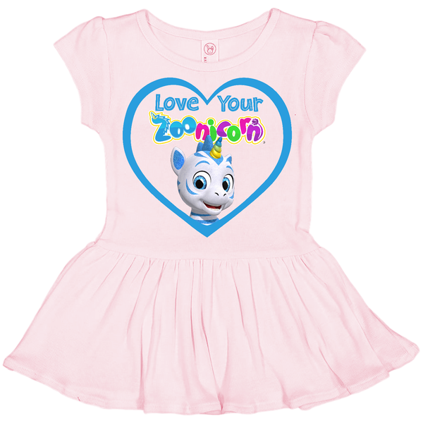 Love Your Zoonicorn, Valeo, Toddler Dress