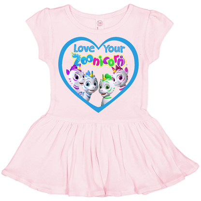 Love Your Zoonicorn, Group, Toddler Dress