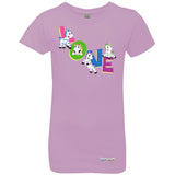 Zig Zag Love by Zoonicorn, Girls’ Princess Crew T-Shirt