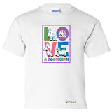 Love A Zoonicorn by Zoonicorn, Short Sleeve Youth T-Shirt