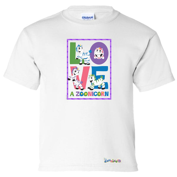 Love A Zoonicorn by Zoonicorn, Short Sleeve Youth T-Shirt