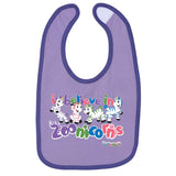 I Believe in Zoonicorns by Zoonicorn, Infant Contrast Trim Premium Jersey Bib