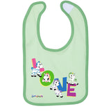 Zig Zag Love by Zoonicorn, Infant Contrast Trim Premium Jersey Bib