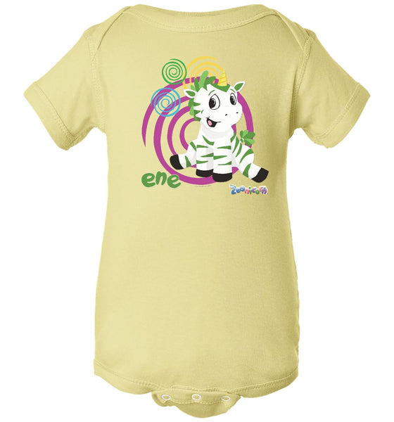 Ene Swirl by Zoonicorn, Infant Short Sleeve Baby Rib Body Suit