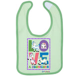 Love A Zoonicorn by Zoonicorn, Infant Contrast Trim Premium Jersey Bib