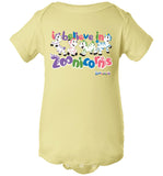 I Believe in Zoonicorns by Zoonicorn, Infant Short Sleeve Baby Rib Body Suit