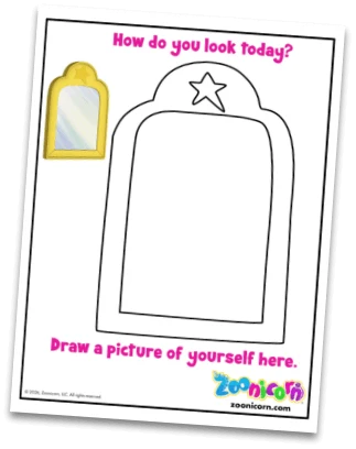 Draw Yourself activity sheet preview