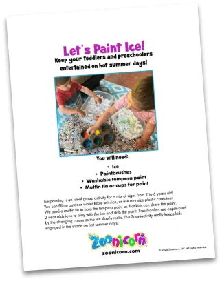 Ice Painting activity sheet preview