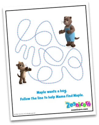 Help Mama Find Maple activity sheet preview