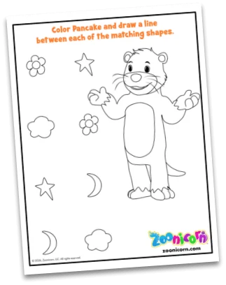Pancake Shapes activity sheet preview